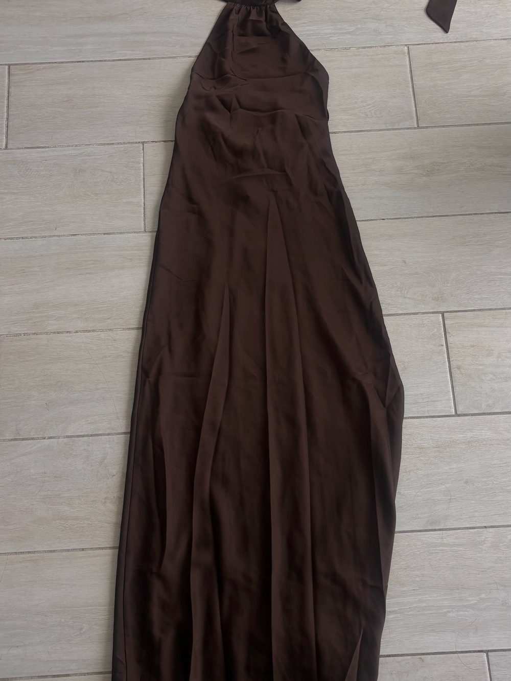 Peppermayo Halter Scarf Maxi Dress - Chocolate Brown - Picture 4 of 4